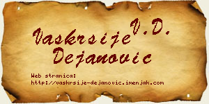 Vaskrsije Dejanović vizit kartica